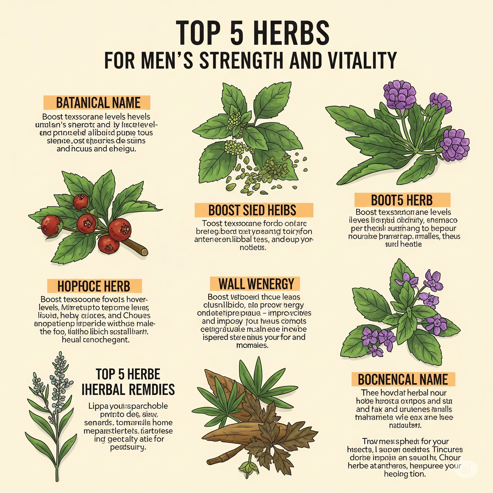 Top 5 Herbs for Men's Strength and Vitality