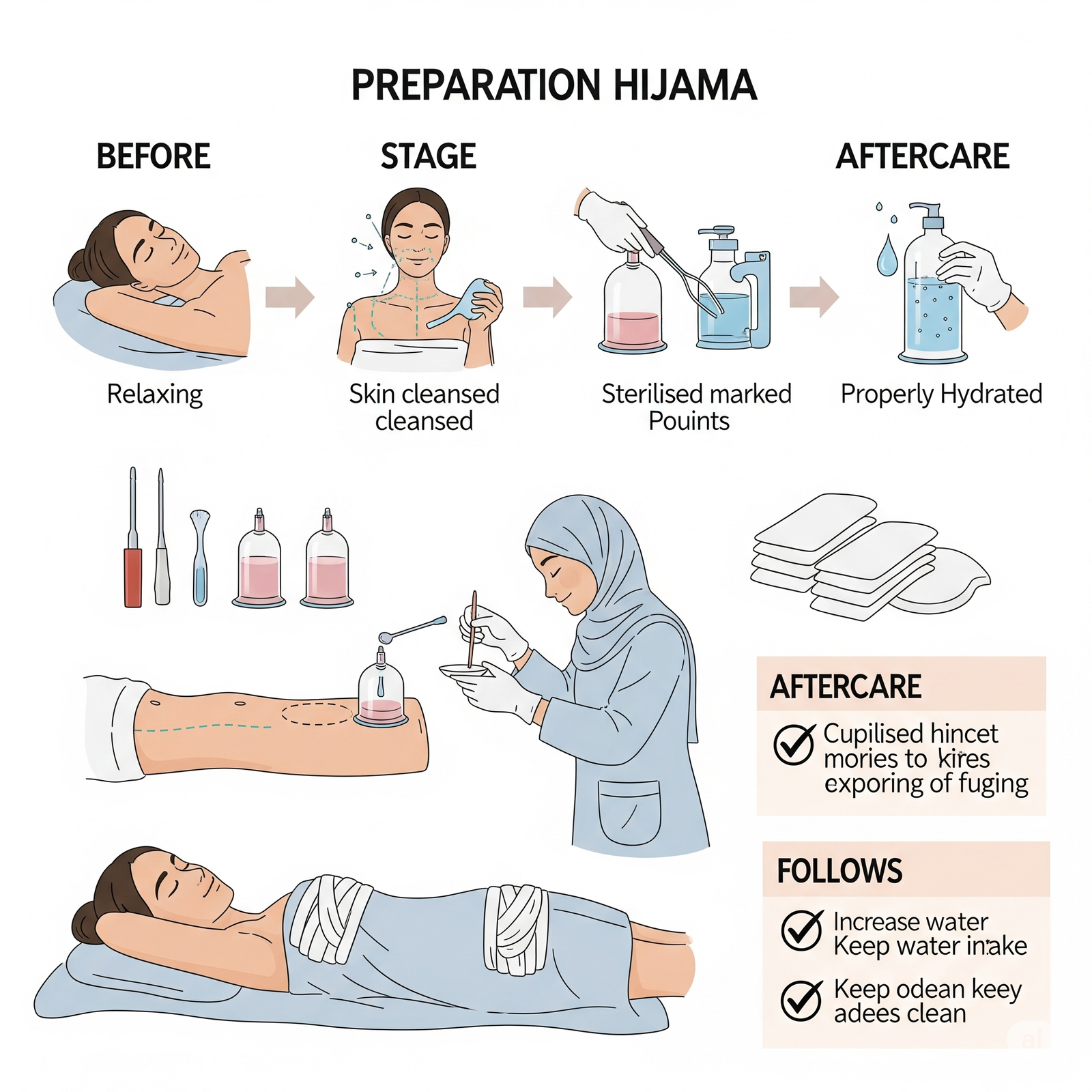 hijama session preparation
