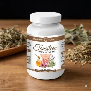 Natural remedy for tonsillitis with Tonsoleen Capsule herbal sore throat relief